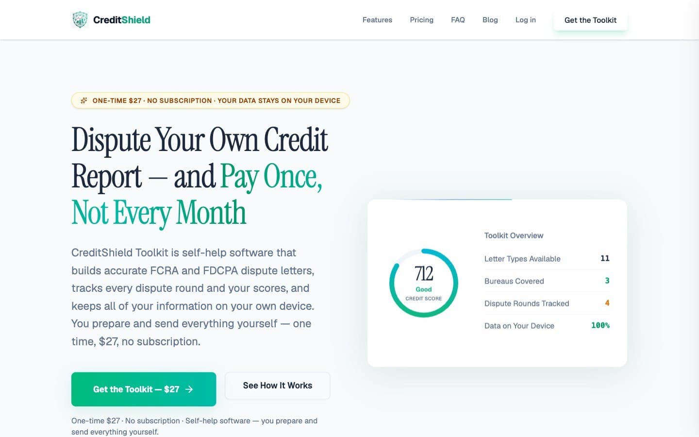 CreditShield — the AI credit-dispute software product we built and run
